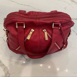 Michael Kors Red Satchel Bag